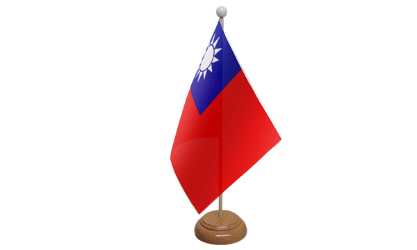 Taiwan Small Flag with Wooden Stand